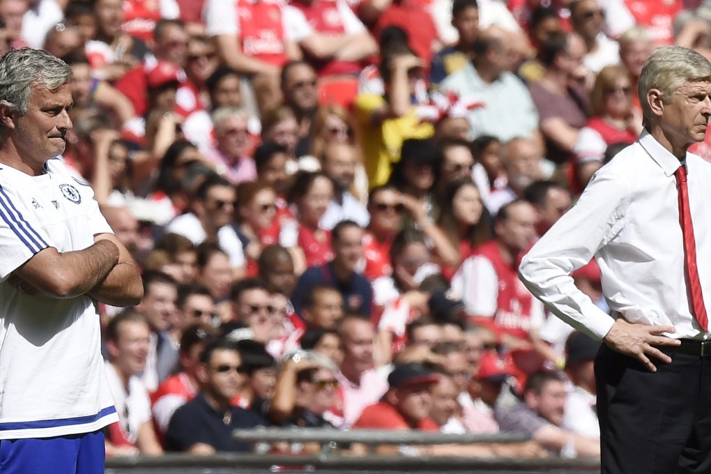 Jose Mourinho and Arsene Wenger maintain their distance. Photo: EPA