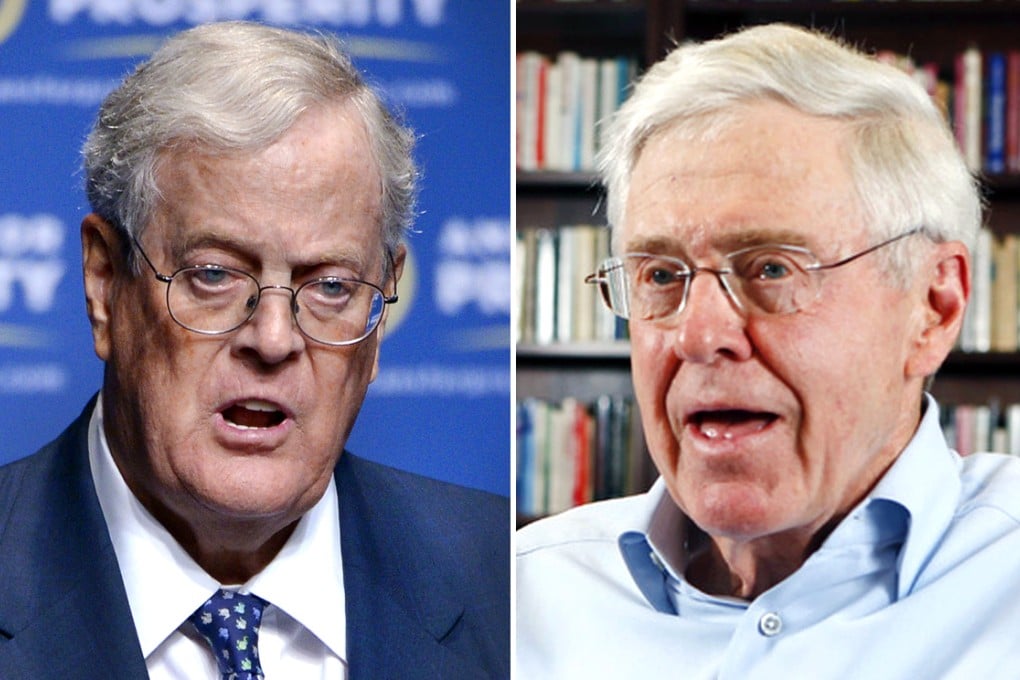 Billionaire industrialists David Koch (left) and his brother Charles have created a potent US political machine devoted to their vision of conservative ideals. Photos: Reuters, AP