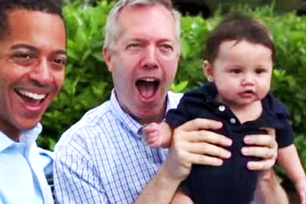 US Ambassador to Vietnam Ted Osius and husband Clayton Bond with their son. They also adopted a baby girl earlier this year. Photo: SCMP Pictures