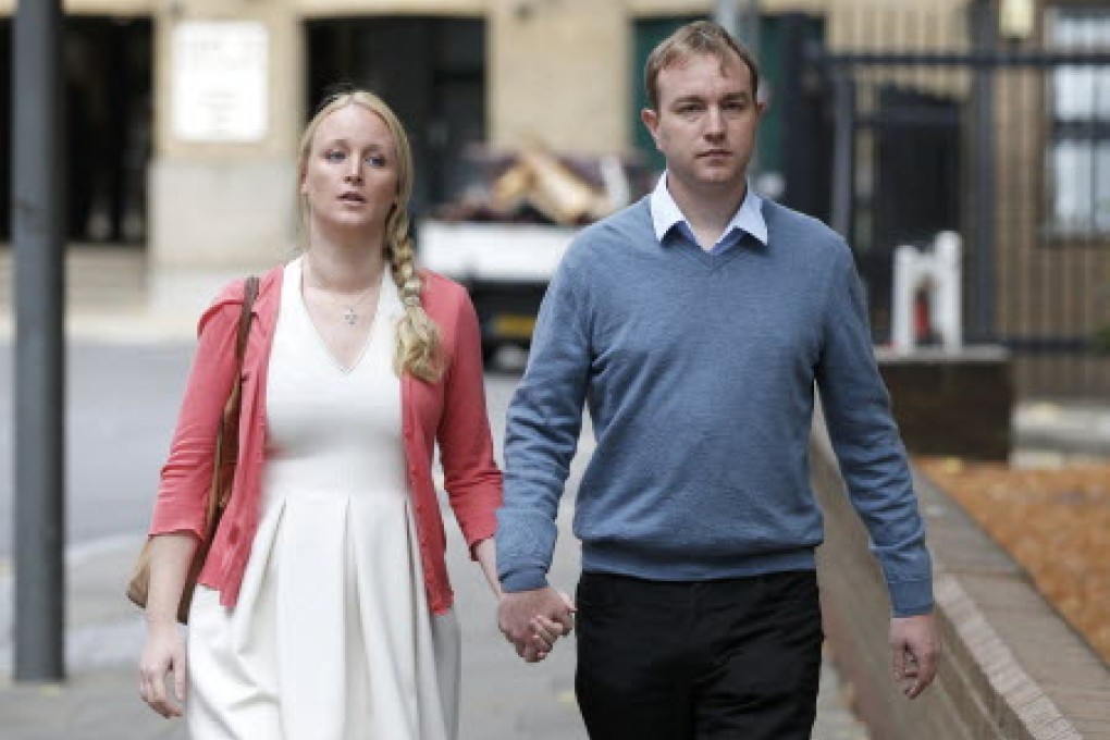 Former trader Tom Hayes and his wife Sarah arrive at Southwark Crown Court in London on Monday. Photo: Reuters