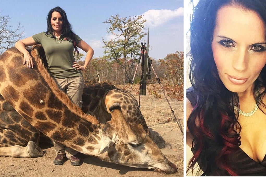 "I got an amazing old Giraffe. Such an amazing animal!!! I couldn’t be happier": Sabrina Corgatelli with a kill. Photo: Facebook