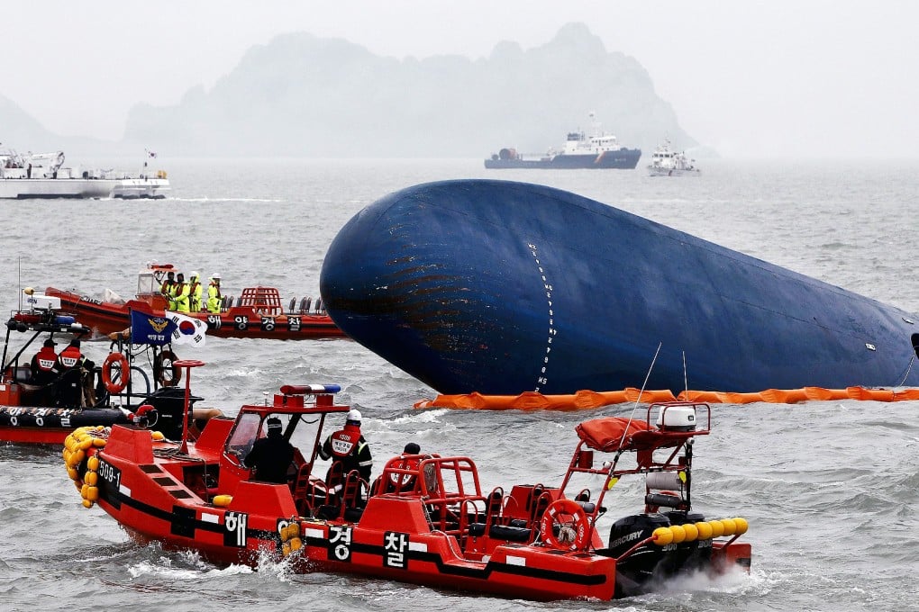 The Sewol sank in the sea off Jindo in April 2014, killing more than 300 people, mostly students. Photo: EPA