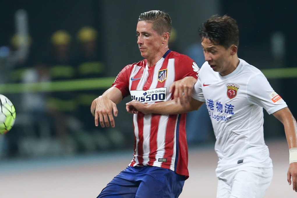 Former Liverpool and Chelsea man Fernando Torres netted for Atletico Madrid in Shanghai. Photo: Xinhua