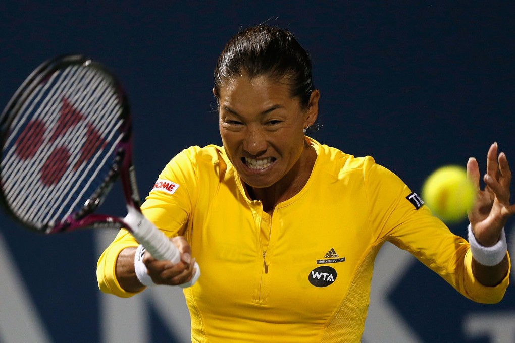 Kimiko Date-Krumm of Japan completed a fantastic fightback against German Sabine Lisicki to progress in Stanford. Photo: AFP