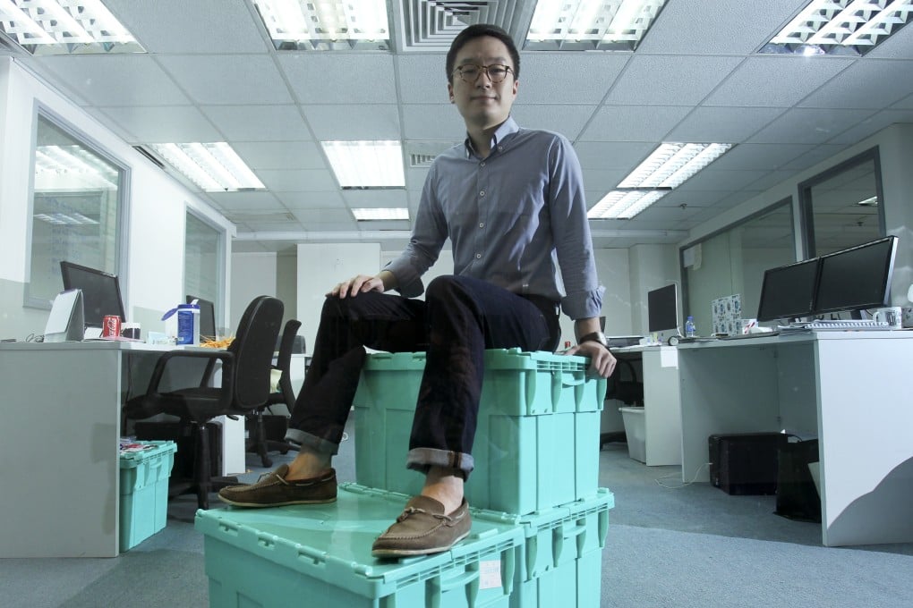 Boxful CEO and founder Norman Cheung Sheung-ho poses for a photograph at his office in Hong Kong's Sheung Wan district in April. Photo: May Tse