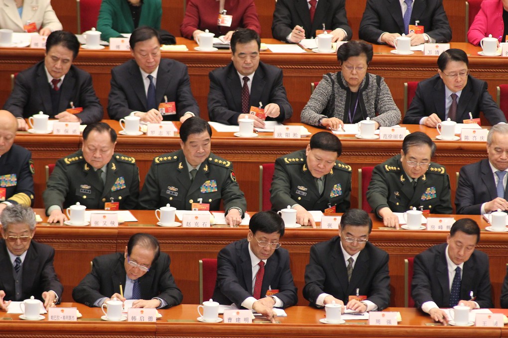 Delegates at this year's National People Congress, which will consider the suggestion of a Chinese women’s group to amend the law so that men can also be considered victims of rape crimes. Photo: Simon Song