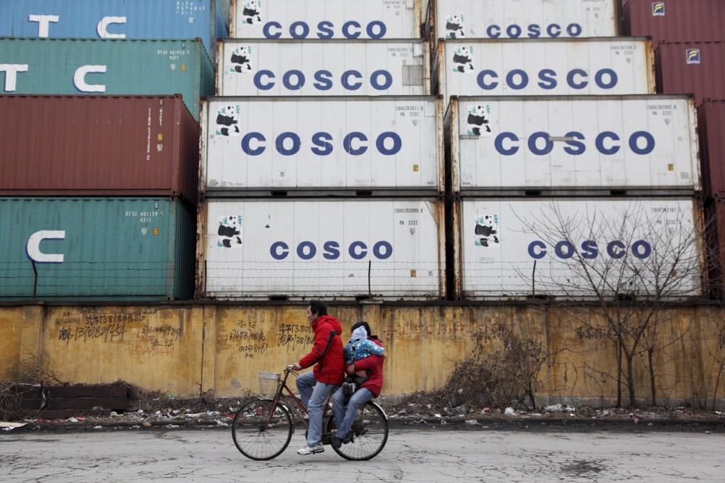 Cosco and China Shipping together control five listed companies in Shanghai, Shenzhen and Hong Kong. Photo: EPA