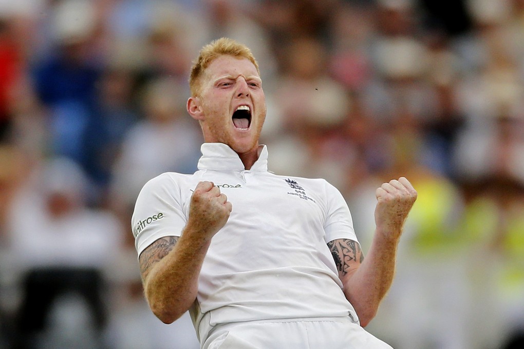 Ben Stokes celebrates dismissing Australia's Peter Nevill. Photo: Reuters