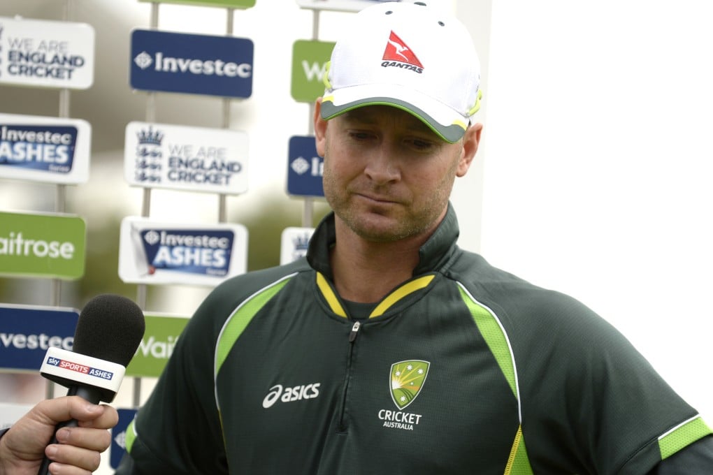 A dejected Australia captain Michael Clarke after losing the Ashes series to England. He announced his retirement soon after the loss at Trent Bridge. Photos: Reuters