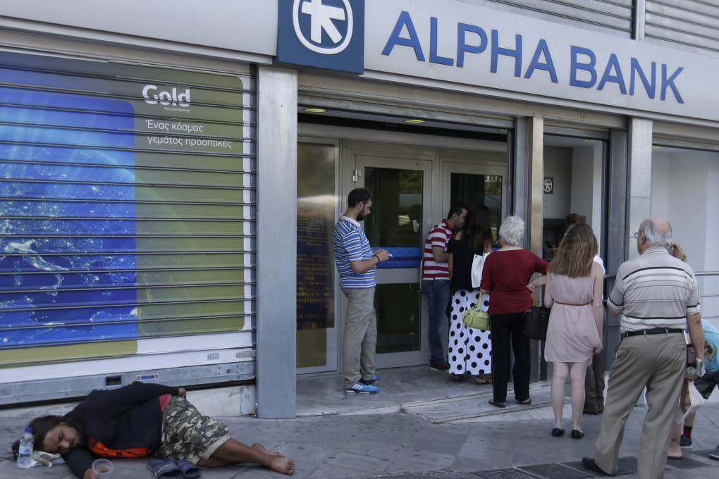 Shares in Greek banks have crashed since the stock market opened on August 3 after a five-week shutdown as part of capital controls. Photo: AP