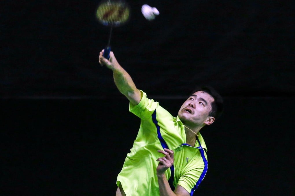 Wei Nan, of Hong Kong, is through to the second round of the world badminton championships .... but only just. Photo: EPA