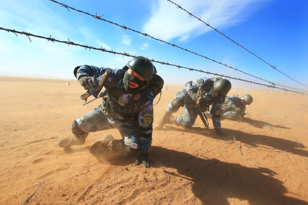 A file picture of Chinese marines taking part in a training exercise in Inner Mongolia last year. Photo: Xinhua