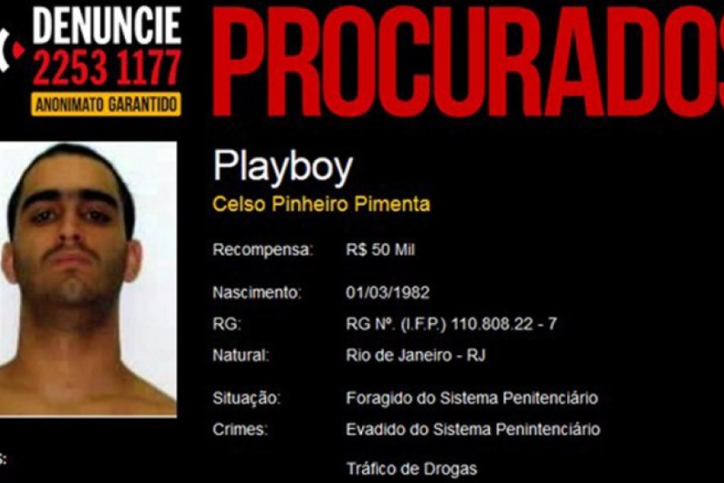 Celso Pinheiro Pimenta, 33, was long one of Rio’s most wanted men.  Photo: SCMP Picture