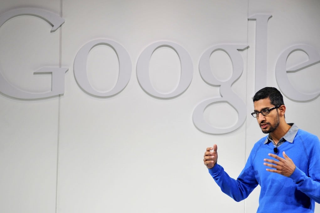 Sundar Pichai is now chief executive of Google after the company announced the formation of new parent firm Alphabet. Photo: AFP