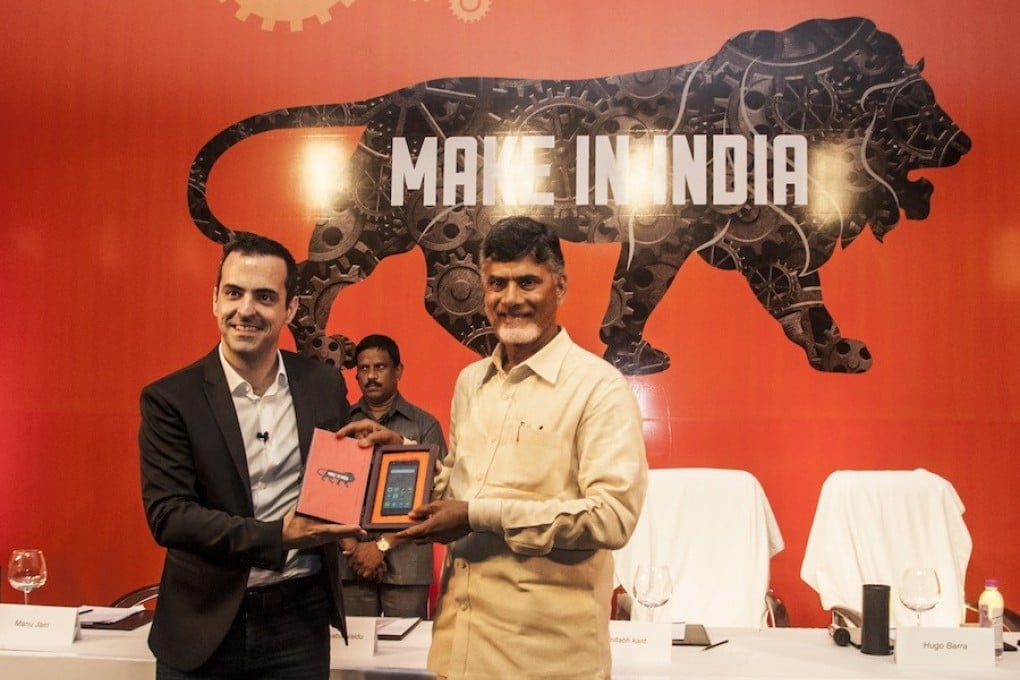 Xiaomi's Hugo Barra announces that the firm will start making phones in India. Photo: SCMP Pictures