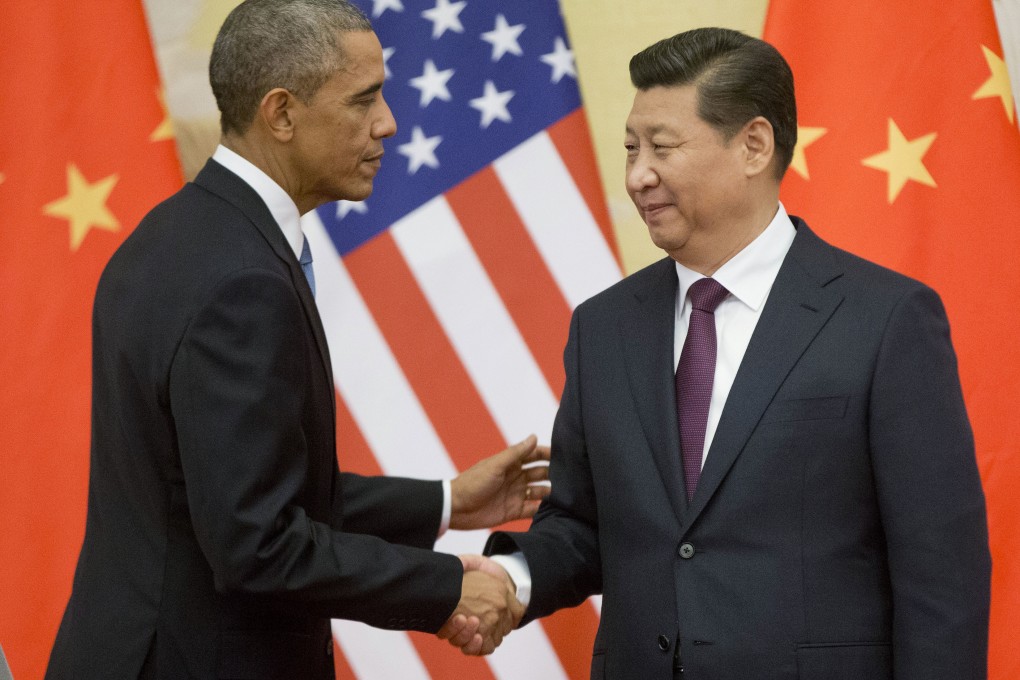 President Xi Jinping (right) and US President Barack Obama in Beijing in November 2014. Photo: AP