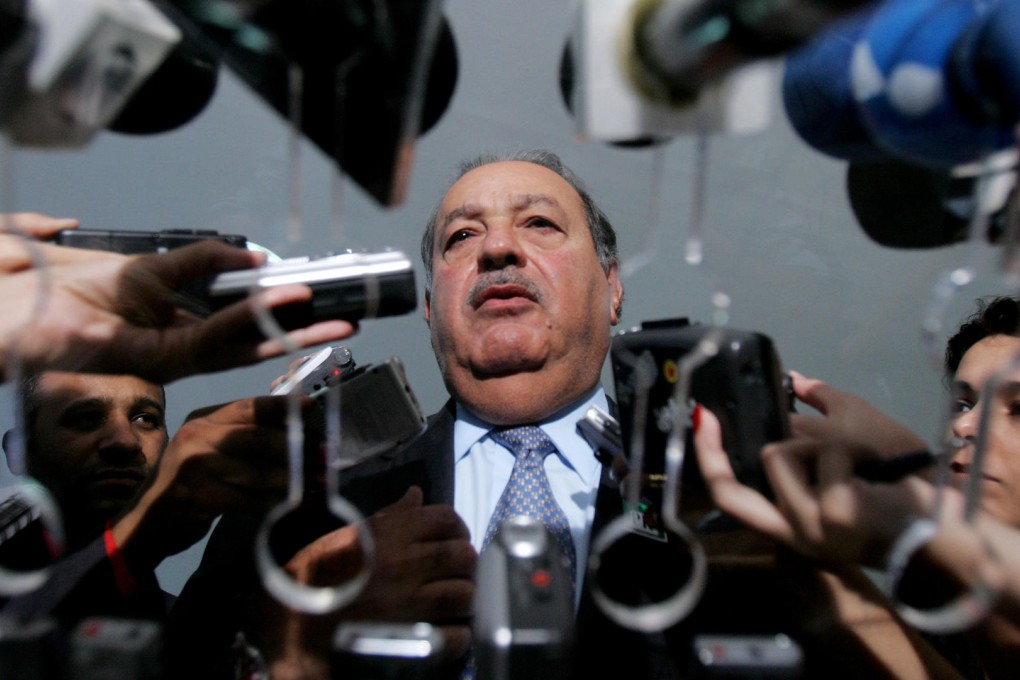 Carlos Slim's fortune has also been reduced by falls in telecommunications firm America Movil and bank Grupo Financiero Inbursa. Photo: Bloomberg