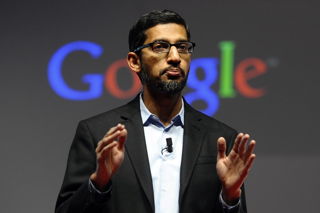 Google chief executive Sundar Pichai. Founder Larry Page will head new holding company Alphabet. Photo: AP