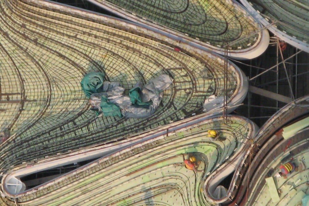 Aerial view of Pacific Place, Admiralty, during construction. Photo: Heatherwick Studio, 2011