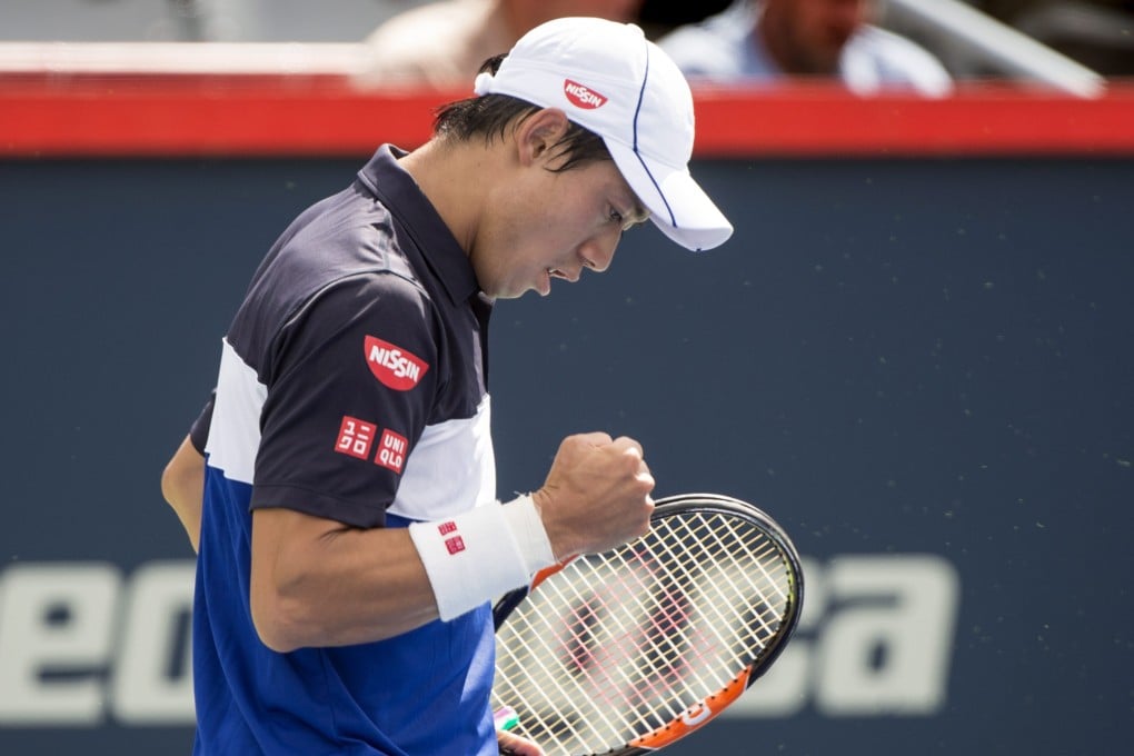 Kei Nishikori, of Japan, eased through in straight sets, 6-3, 6-3. Photo: AP