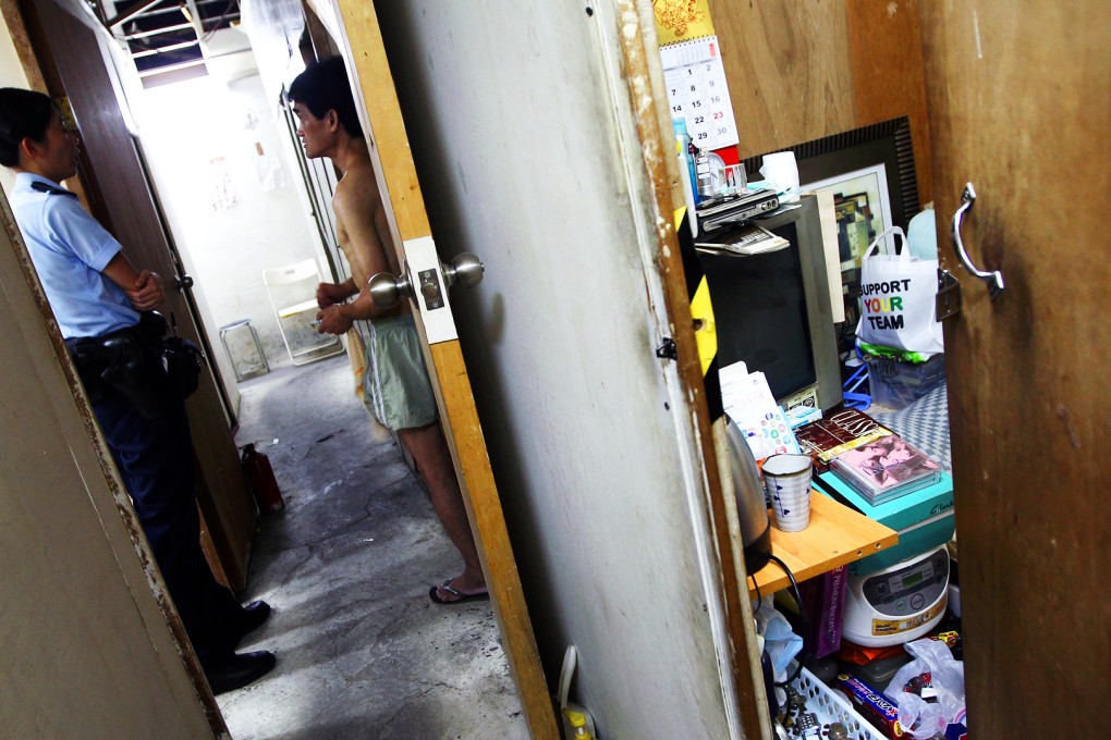 Tenants were forced out of subdivided flats in a factory building in Tai Kok Tsui in 2012. Photo: David Wong