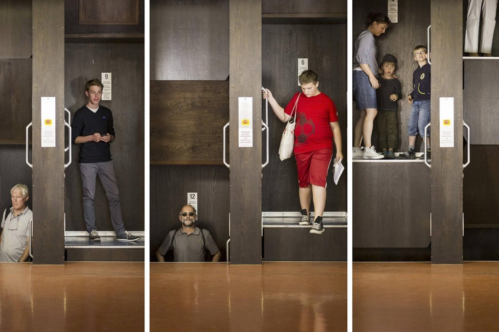 Fans of doorless cabins, or paternosters, are fighting attempts to restrict their use.Photos: The Guardian