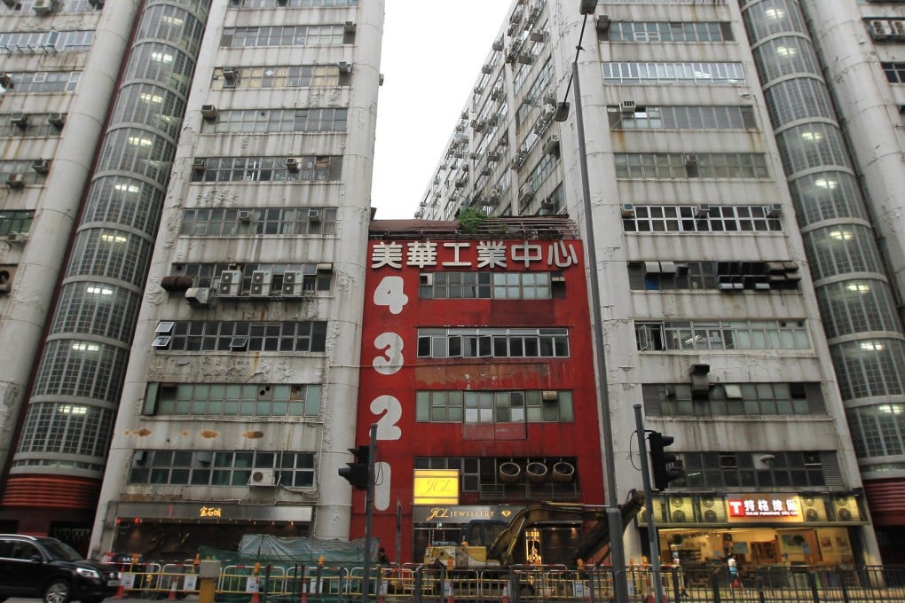 Owners of Merit Industrial Centre in To Kwa Wan have either had limited access to documents or been given short notice of work. Photos: Franke Tsang
