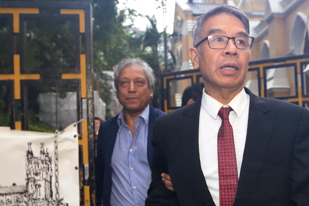 Carson Yeung Ka-sing (right), convicted last year of money laundering, leaving the Court of Final Appeal yesterday. Photo: Sam Tsang