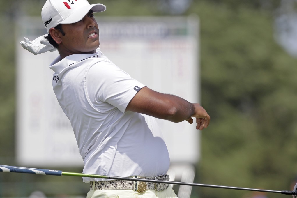 Anirban Lahiri enjoyed the best finish by an Indian despite the occasional errant drive. Photo: AP