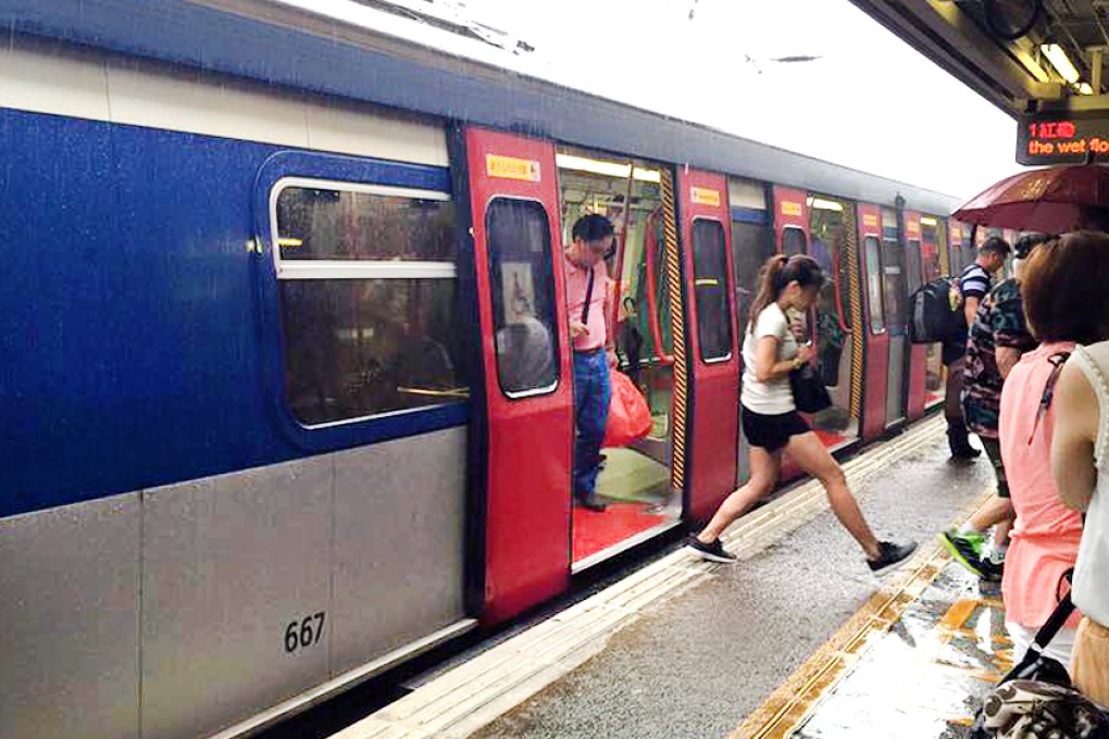 There was trouble on the East Rail system as a train rolled back. Photo: Screenshot via Facebook
