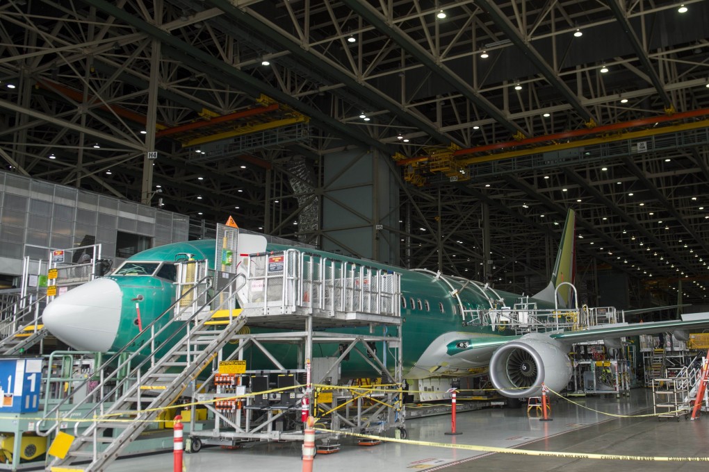 A Boeing plant in the United States as rising inventories in the country may exert a drag on US economic growth later in the year. Photo: AFP
