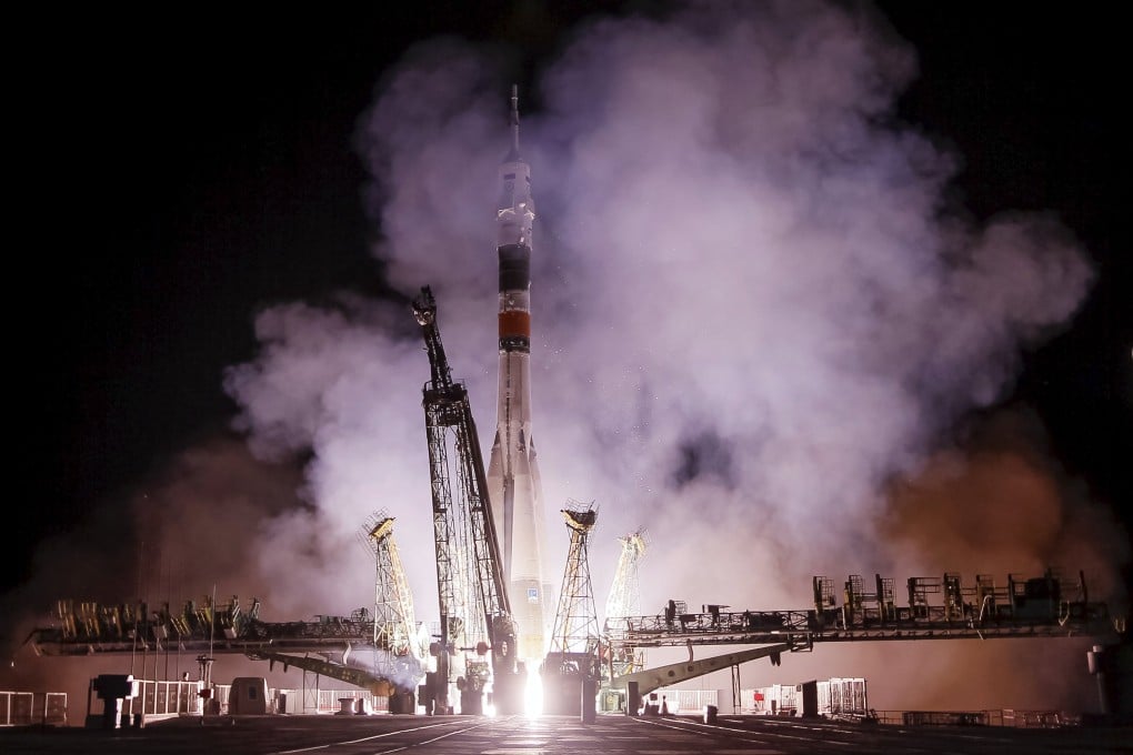 The Soyuz TMA-17M spacecraft carrying crew for the International Space Station blasts off in Russia. Metallic glass could be used in future space missions. Photo: Reuters