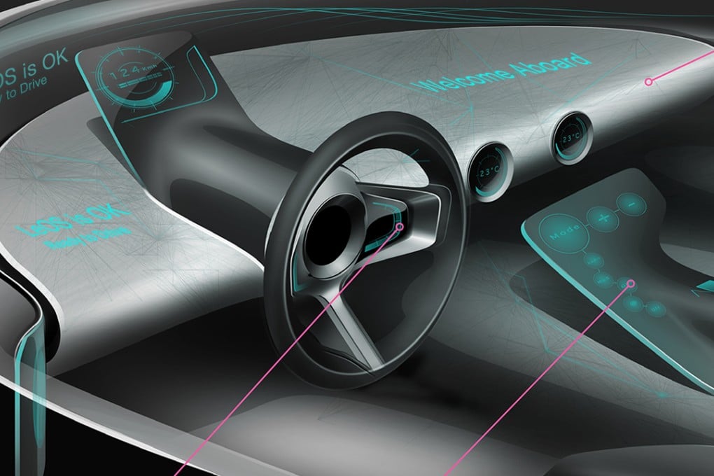 This rendered image shows how LeTV's first electric car, dubbed project SEE, may look and operate. Photo: LeTV