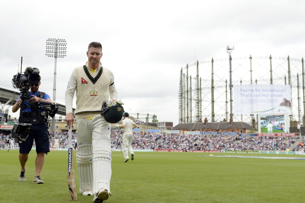 Australia's Michael Clarke leaves the field after being dismissed for just 15. Photo: Reuters