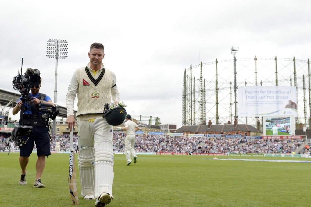 Australia's Michael Clarke leaves the field after being dismissed  for just 15. Photo: Reuters