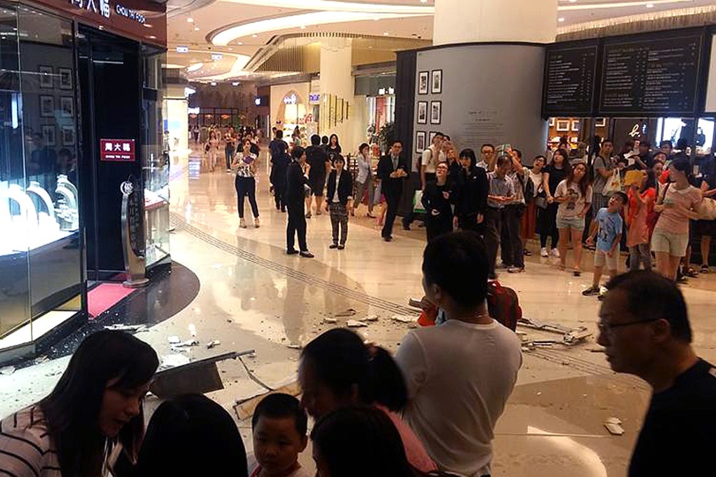 Mother and 2 children injured as ceiling collapses at MTR shopping mall in Tseung Kwan O