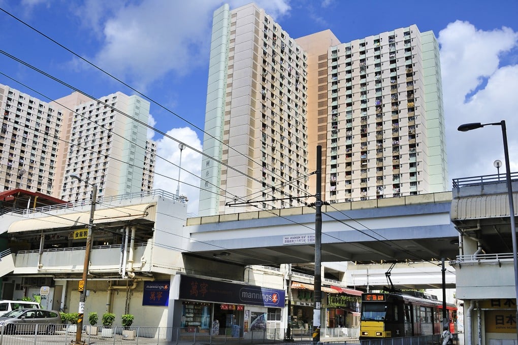 Two boys and a girl were discovered in Hing Yiu House, Tai Hing Estate in Tuen Mun. Photo: SCMP Pictures