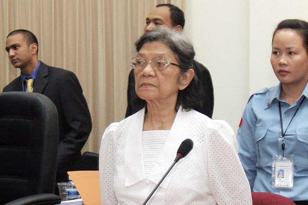 Ieng Thirith appeals for release in court in 2008. Photo: AFP