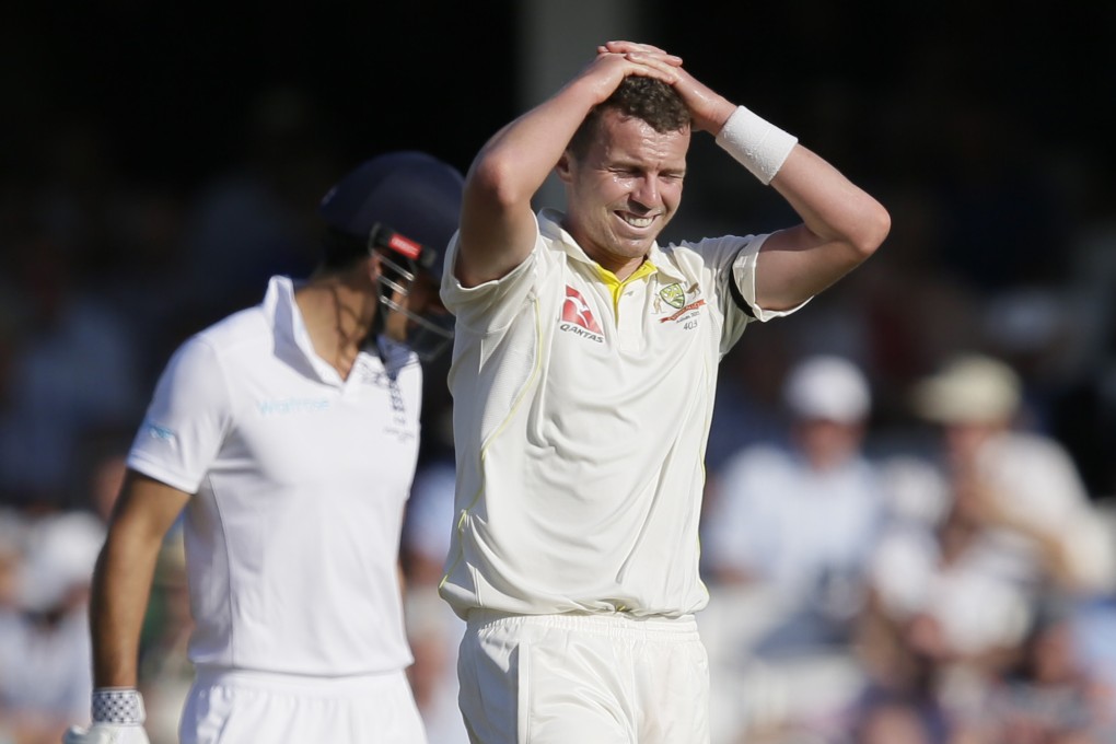 Peter Siddle rues a near-miss bowling to England's Jos Buttler. Photo: AP