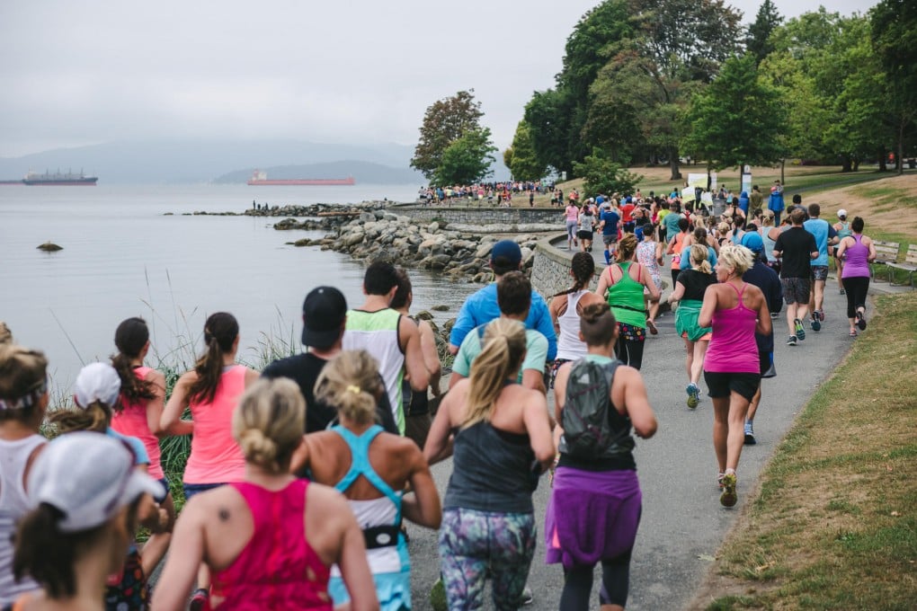 The Lululemon SeaWheeze race in Vancouver was followed by a yoga session and party.