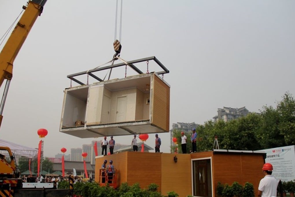 A 3D printed building in Shaanxi. Chinese premier Li Keqiang has called for greater investment in the technology. Photo: SCMP Pictures