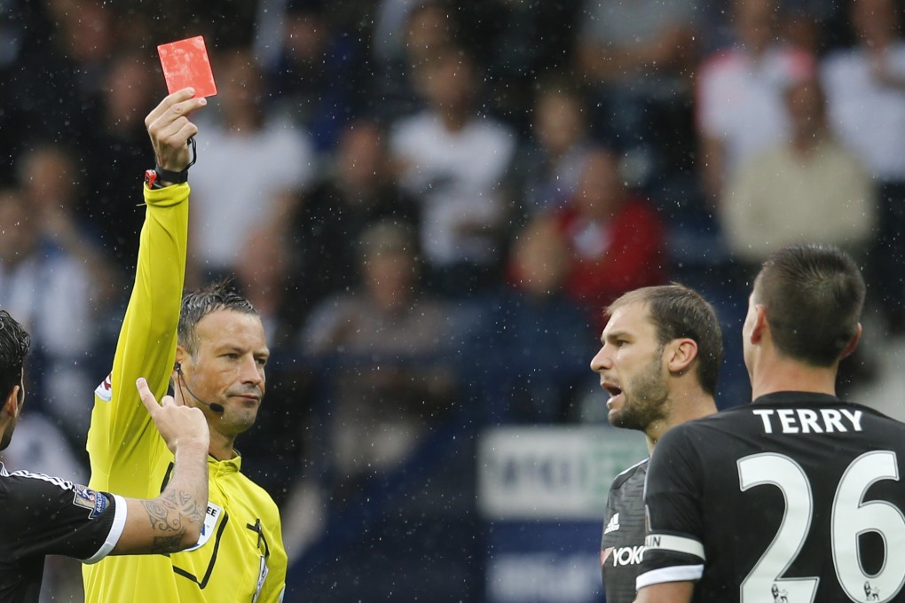 Referee Mark Clattenburg gives John Terry  his marching orders. Photo: Reuters