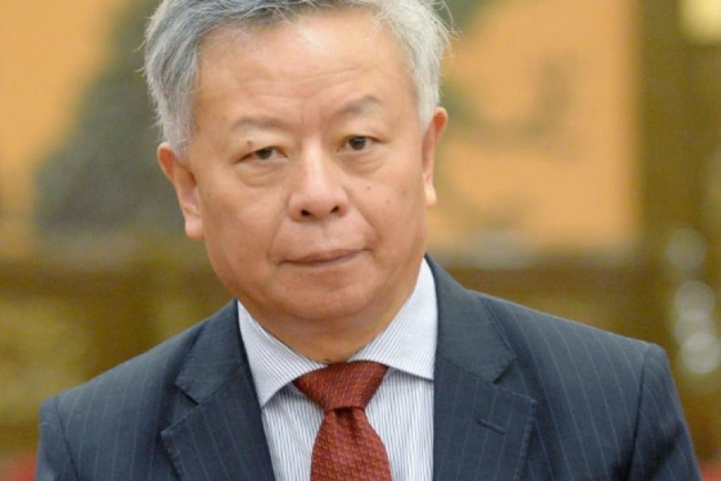 Jin Liqun, former Chinese deputy finance minister, at Beijing's Great Hall of the People. Photo: Kyodo News