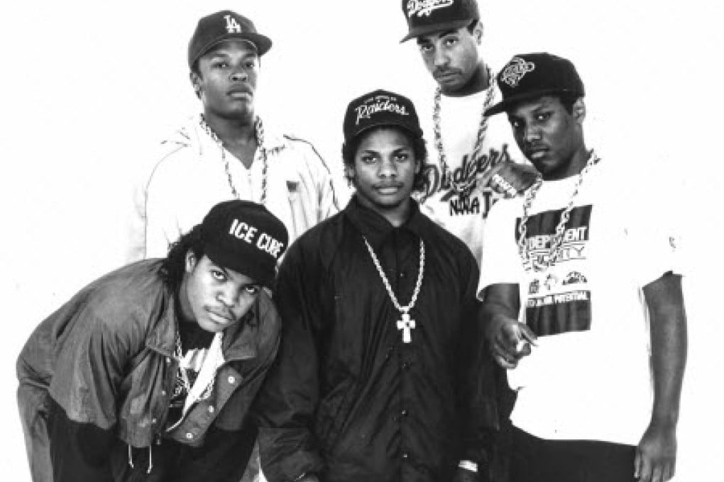 The biopic about the pioneering rap group NWA (pictured) traces the roots of the young men’s rage against mostly white police in their gang-ridden home of Compton and other parts of the Los Angeles area. Photo: SCMP Pictures