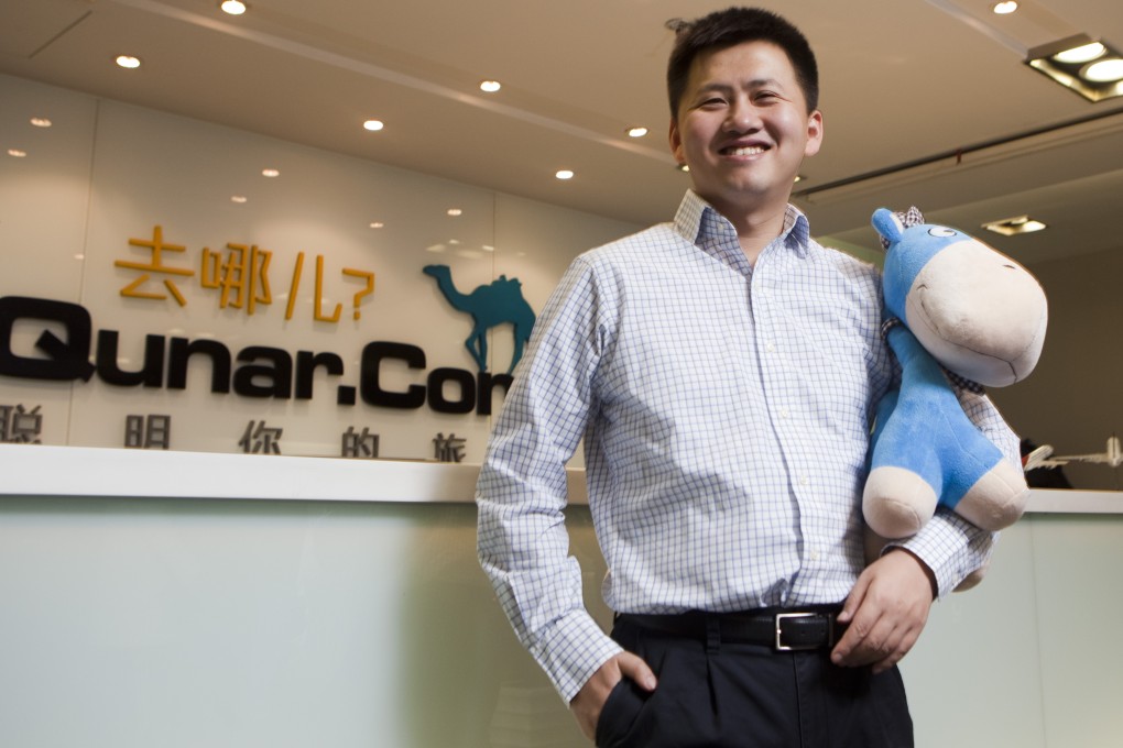 Qunar co-founder Zhuang Chenchao poses in Beijing. Photo: Bloomberg