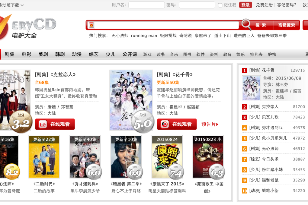 VeryCD is a Chinese file-sharing website. Photo: SCMP Pictures