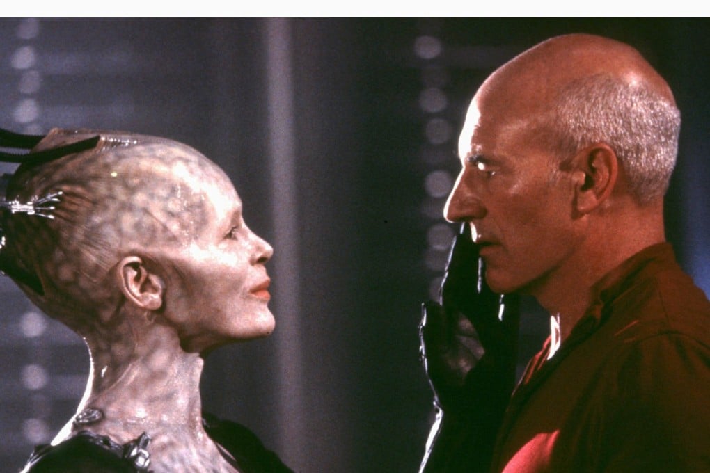Patrick Stewart as Captain Jean-Luc Picard and Alice Krige as Borg Queen in a scene from Star Trek First Contact. Photo: Reuters