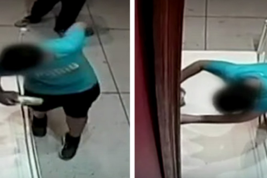 Watch moment Taiwan boy trips and punches hole in prized US$1.5 million Italian painting at exhibition