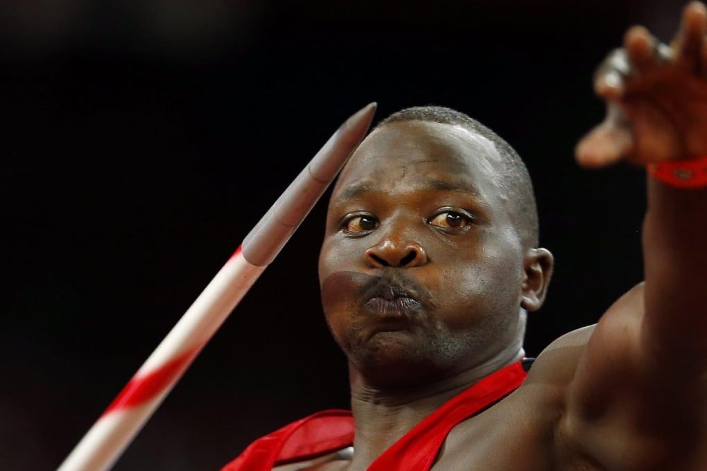 Kenya's Julius Yego produced a monster throw of 92.72 metres to claim the men's javelin title at the world championships. Photo: EPA