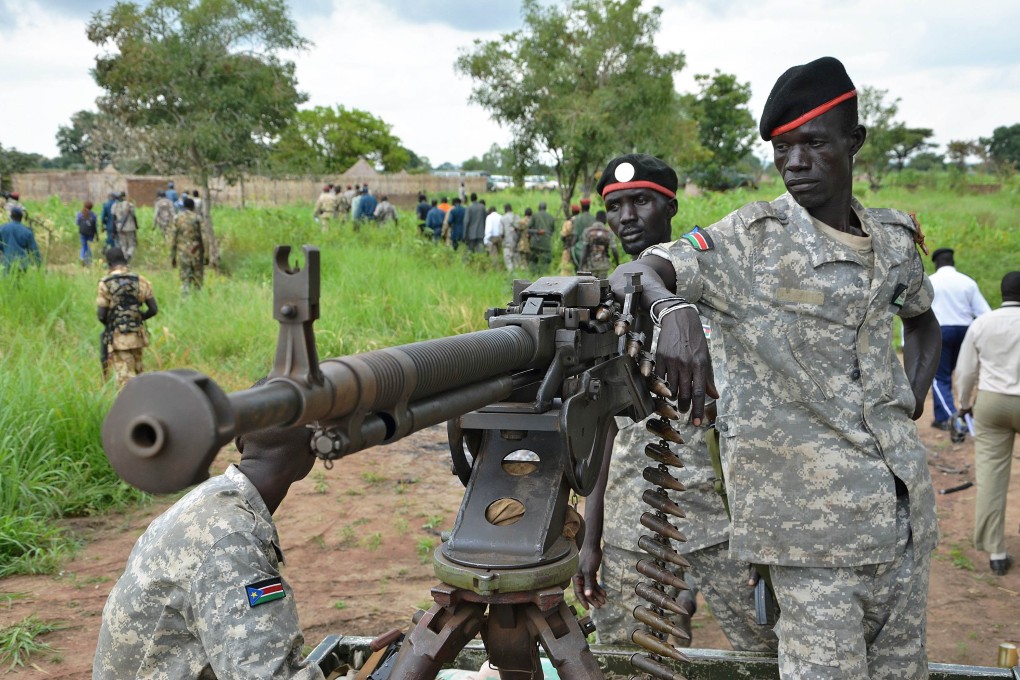 South Sudanese government soldiers are pictured in Pageri in Eastern Equatoria state on August 20. Photo: AFP